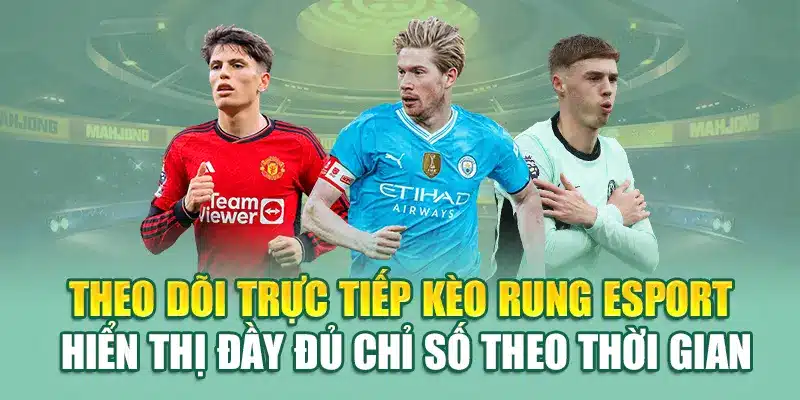 Theo dõi trực tiếp kèo rung Esports hiển thị đầy đủ chỉ số theo thời gian