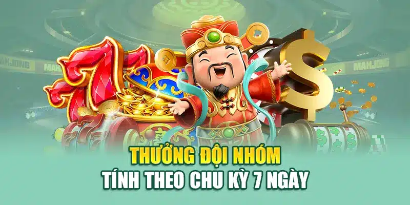 Thưởng đội nhóm tính theo chu kỳ 7 ngày