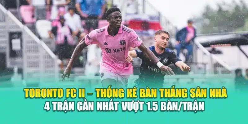 Toronto FC II – Thống kê bàn thắng sân nhà 4 trận gần nhất vượt 1.5 bàn/trận